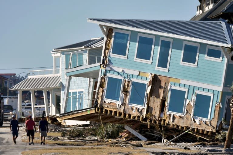 Hurricane Michael made landfall in Mexico Beach, Florida on October 10 as a catastrophic Category 4 storm, unleashing a storm surge that lifted houses like this one off their foundations