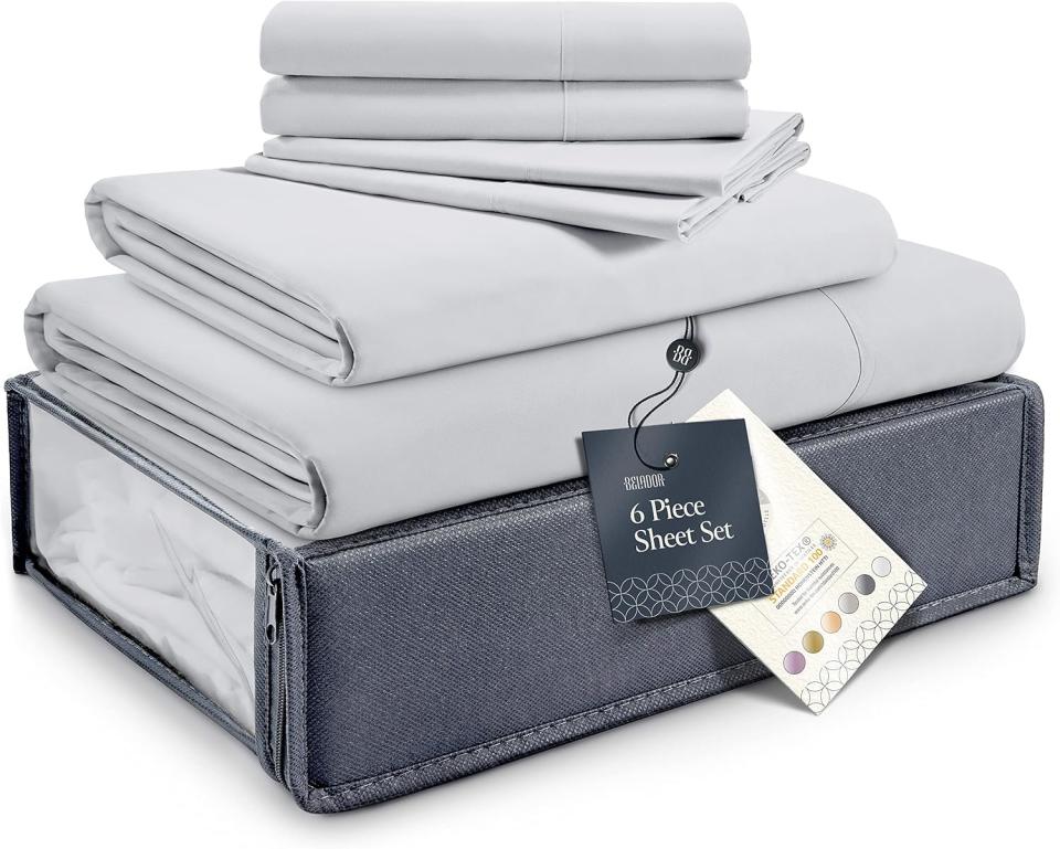 gray set of sheets