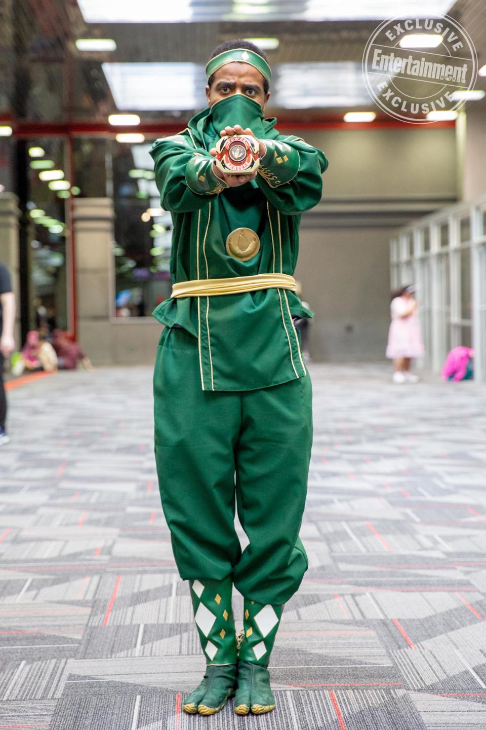 Green Ninjetti from Power Rangers cosplayer