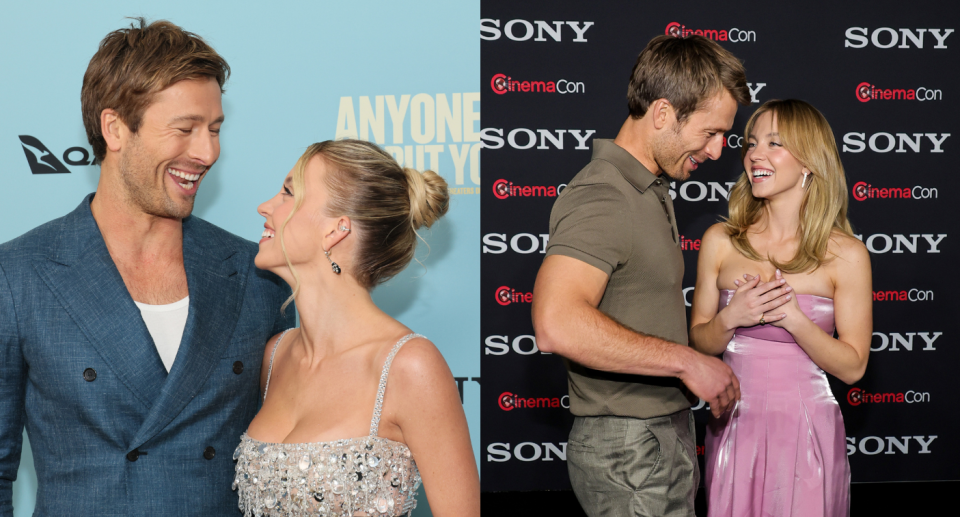 Glen Powell and Sydney Sweeney have ignited romance rumours thanks to their chemistry on- screen. Credit: Getty Images 
