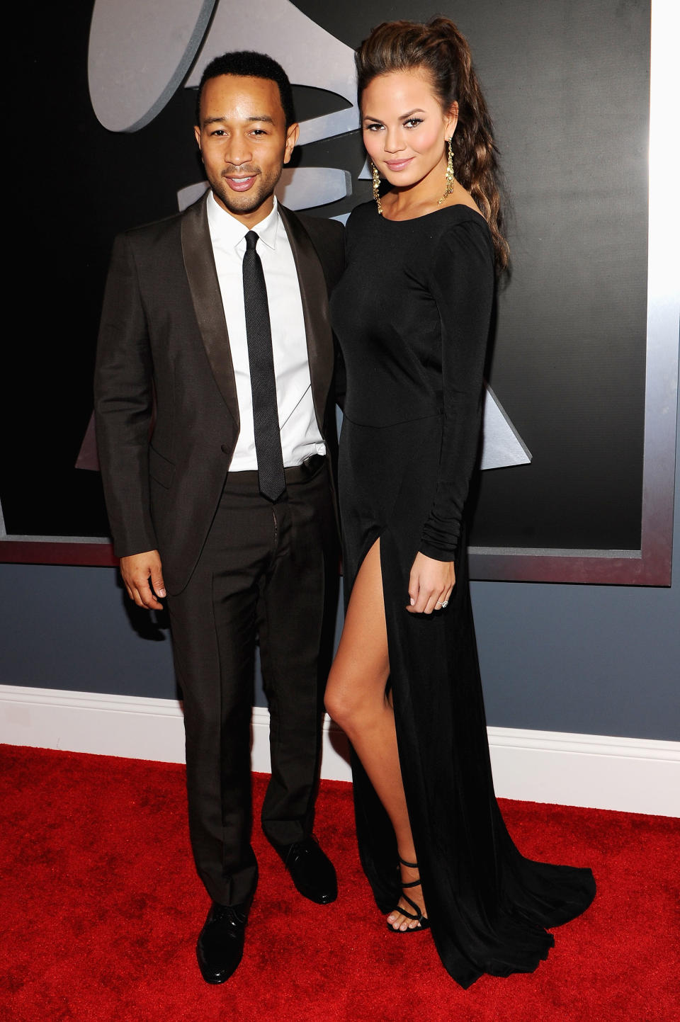 John Legend and fiancee Chrissy Teigen were one of the best dressed couples at this year's Grammy Awards.