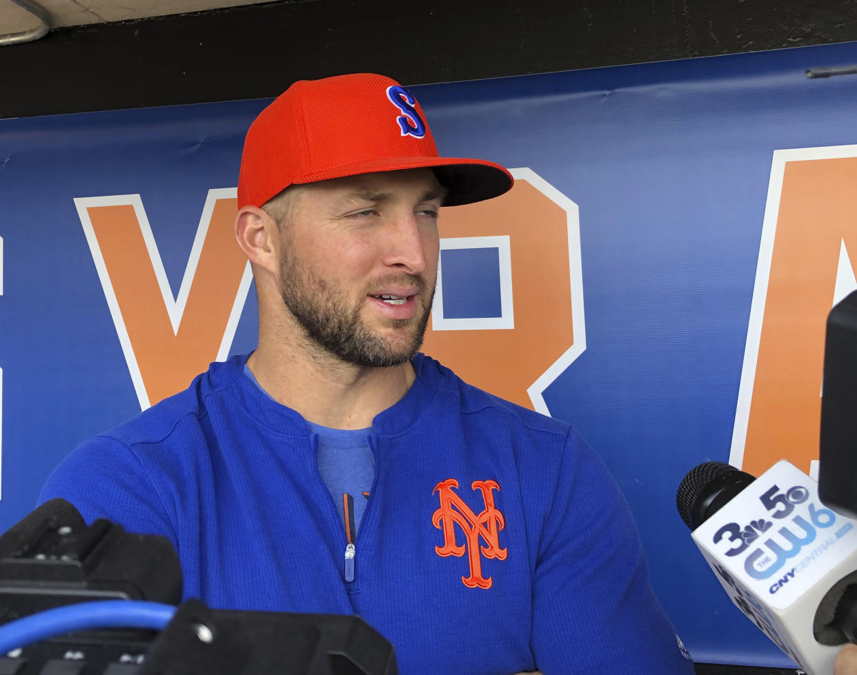 Syracuse Mets outfielder Tim Tebow.