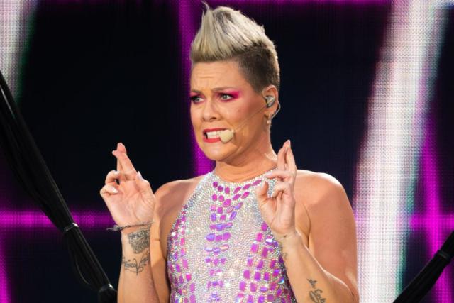P!nk left in shock as fan throws mother's ashes onto Hyde Park stage -  Yahoo Sport