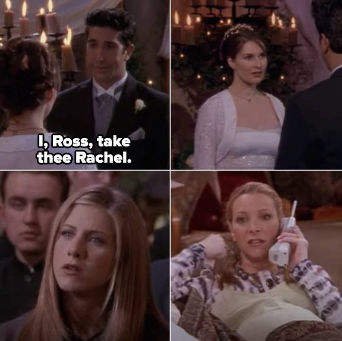 Ross and Emily on their wedding day, "Friends"