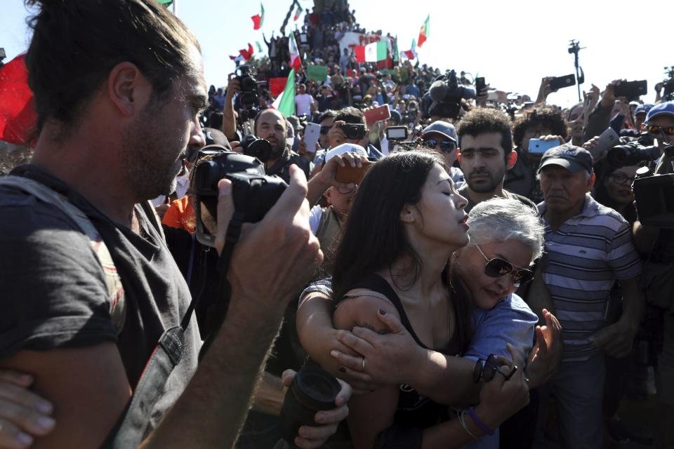 Protesters in Tijuana chant ‘Out!’ at Central American migrants