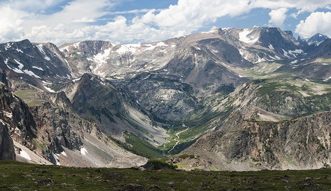 Driving over Beartooth Pass, northeast of Yellowstone National Park