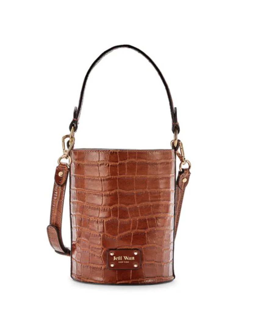 Jeff Wan Rosehill Croc-Embossed Leather Bucket Bag (Photo via Saks Off Fifth)