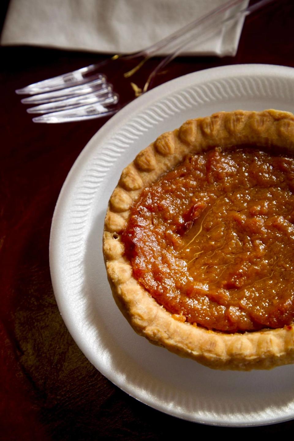 Sweet potato pie at MaMa E’s BBQ, February 9, 2012.