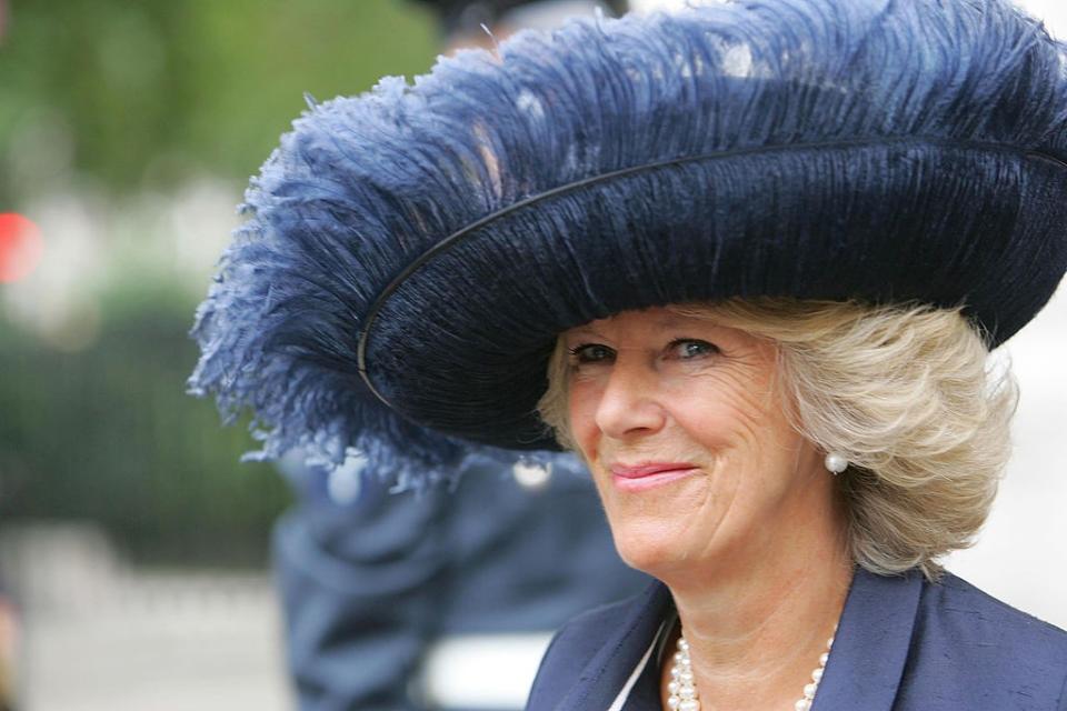 Queen Camilla's huge feathered hat, 2005