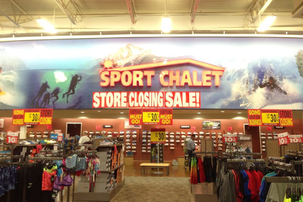 sport chalet store closing sale