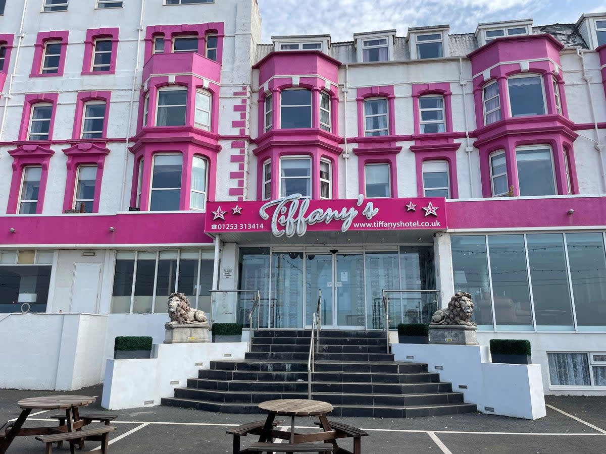 Tiffany's Hotel on the Promenade in Blackpool where a 10-year-old boy has died after he received an electric shock (Pat Hurst/PA Wire)