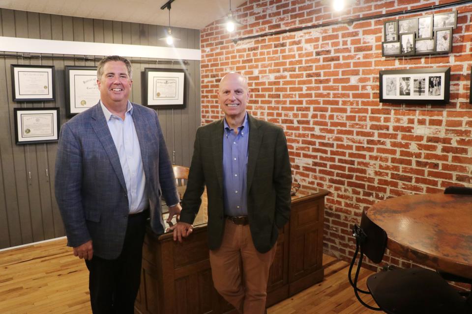 Joseph Haas and Michael Caywood of the attorney and counselor firm HaasCaywood in Sturgis, celebrated the practice’s 125 years of business Thursday with an open house.