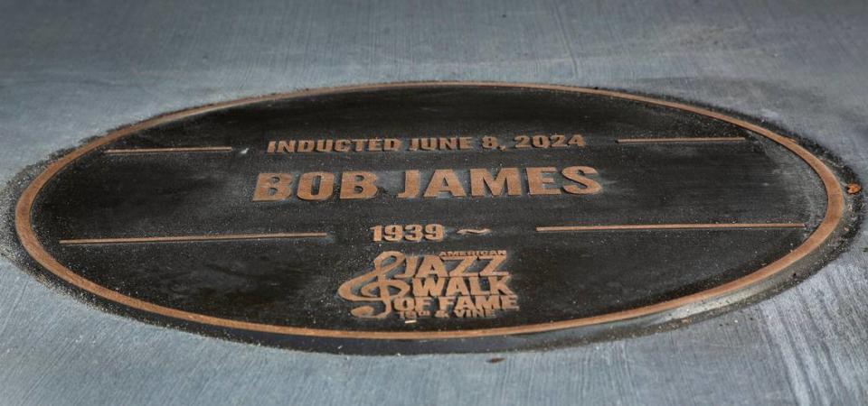 Bob James, who was unable to attend, was inducted into the Jazz Walk of Fame Saturday, June 8, 2024 in front of the Gem Theater at 18th and Vine in Kansas City.