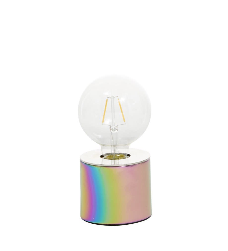 The tiniest dose of iridescence is a do. <a rel="nofollow noopener" href="https://www.target.com/p/edison-bulb-accent-table-lamp-room-essentials-153/-/A-53205832" target="_blank" data-ylk="slk:SHOP NOW;elm:context_link;itc:0;sec:content-canvas" class="link ">SHOP NOW</a>: Room Essentials Edison Bulb Accent Table Lamp, $19 $20