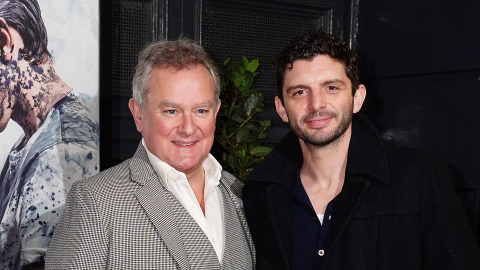 Hugh Bonneville with co-star Michael Fox 