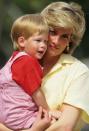 PHOTO: FILE - Diana, Princess of Wales with Prince Harry on holiday in Majorca, Spain, August 10, 1987. (Georges De Keerle/Getty Images, FILE)