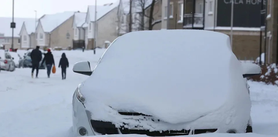 A car covered in snow in Larbert, near Falkirk, during 2018's Beast From the East. (PA)