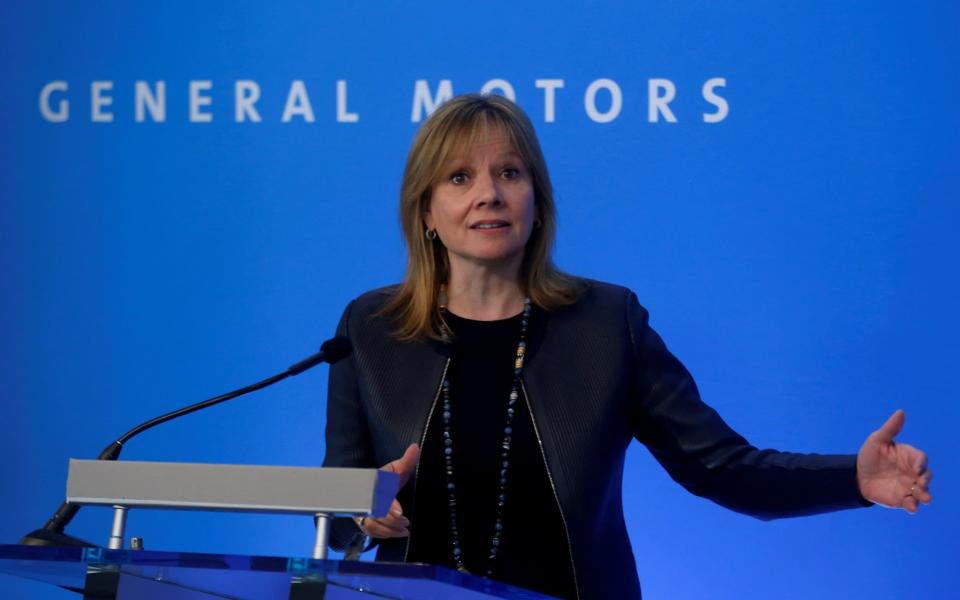 General Motors CEO Mary Barra. Her company alleges that FCA benefitted from bribes to auto union officials - REUTERS