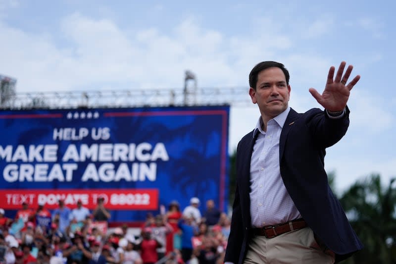 Sen. Marco Rubio, R-Fla., arrives to speak before Republican presidential candidate former President Donald Trump at a campaign rally at Trump National Doral Miami, Tuesday, July 9, 2024, in Doral, Fla. | Rebecca Blackwell