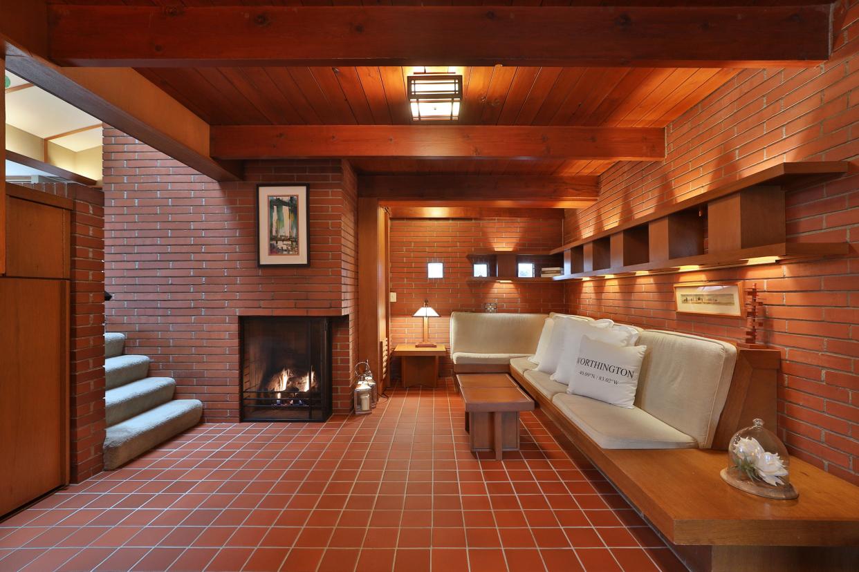 A home for sale in Rush Creek in Worthington features lots of built ins, like the Frank Lloyd Wright homes they are modeled on.
