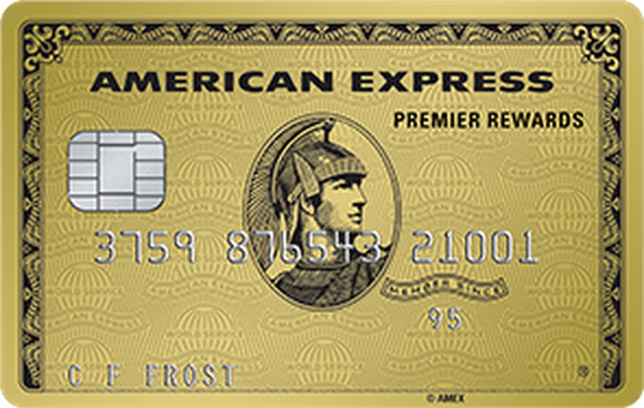 Picture of a gold American Express card.