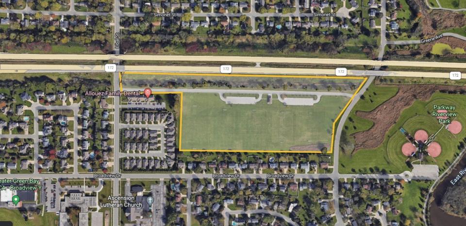 The 17-acre parcel of land in the village of Allouez is the proposed site for the new $35 million YMCA facility and village community center. The space currently has soccer fields and is near the East River trail.