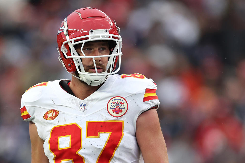 Travis Kelce #87 of the Kansas City Chiefs