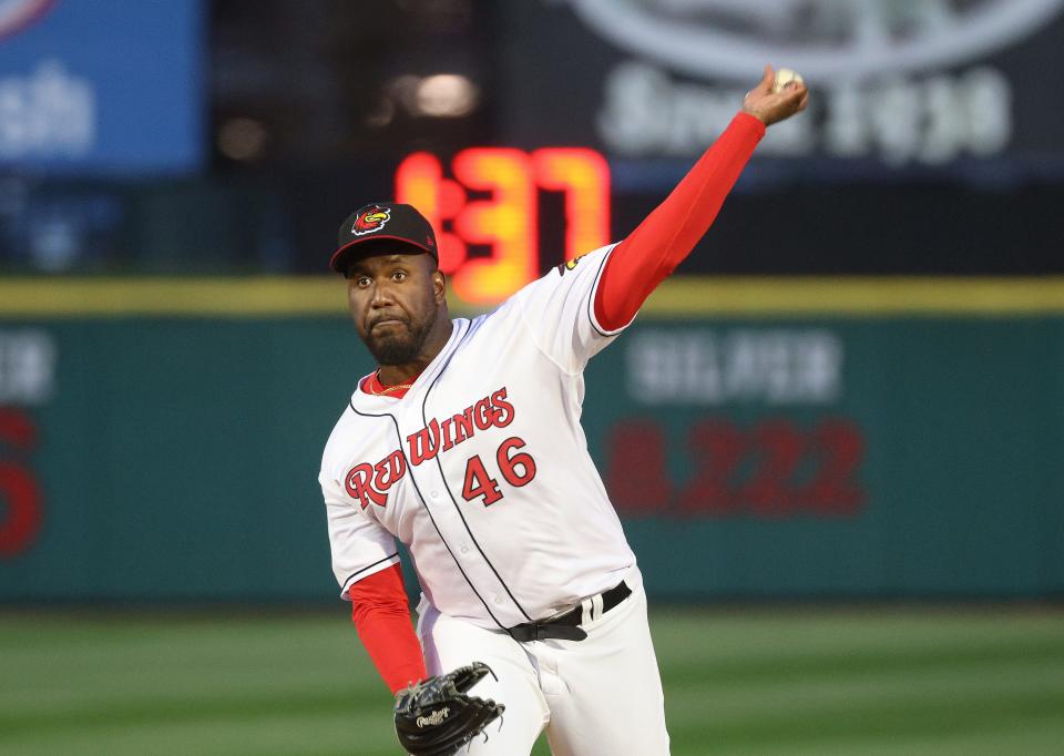 Alberto Baldonado and the Red Wings' pitching staff has struggled to throw strikes in the early going.