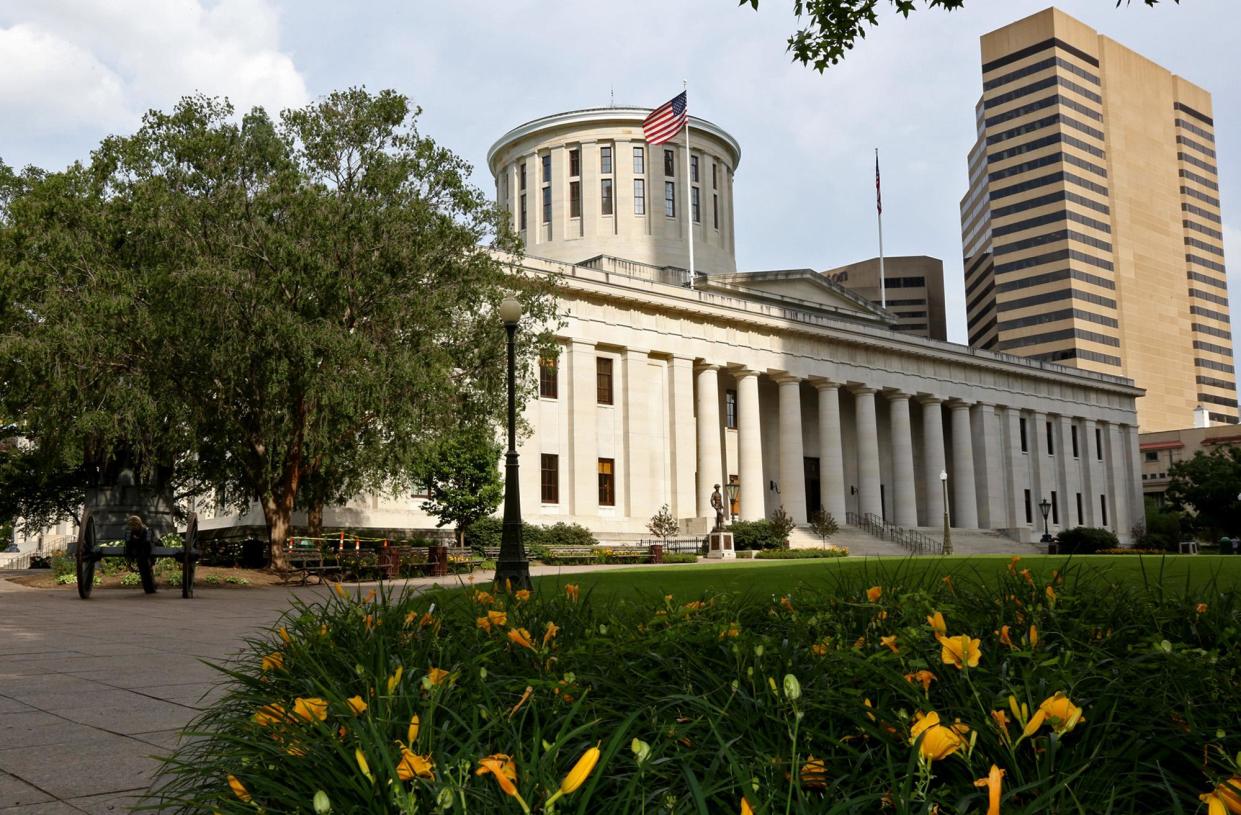 The Ohio Statehouse as photographed on the East side of the building near High Street in Columbus, Ohio on June 22, 2015.