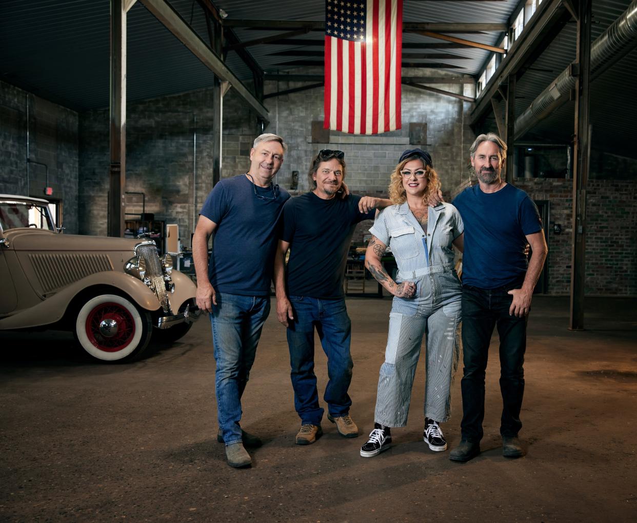 (From left to right) Robbie Wolfe, Jon Szalay, Danielle Colby-Cushman and Mike Wolfe from "American Pickers."