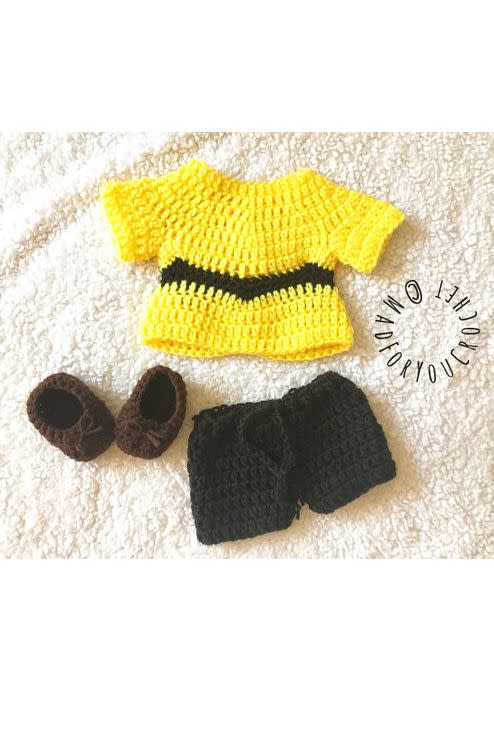 <p>etsy.com</p><p><strong>$22.00</strong></p><p><a rel="nofollow noopener" href="https://www.etsy.com/listing/541744510/charlie-brown-crochet-halloween-costume" target="_blank" data-ylk="slk:SHOP NOW;elm:context_link;itc:0;sec:content-canvas" class="link ">SHOP NOW</a></p><p>Make this a group ensemble and have the whole family dress up as a character from the <em><a rel="nofollow noopener" href="https://www.redbookmag.com/life/mom-kids/a40860/snoopy-charlie-brown-facts/" target="_blank" data-ylk="slk:Peanuts;elm:context_link;itc:0;sec:content-canvas" class="link ">Peanuts</a> </em>gang. </p>