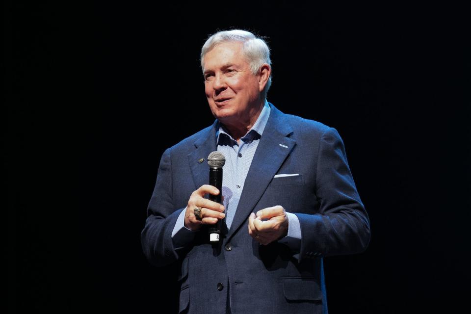 In his only appearance on the "On Second Thought" podcast in 2017, Texas coaching legend Mack Brown reflected on the 2005 championship season and his induction into the College Football Hall of Fame. The podcast celebrated its 300th episode on June 1.