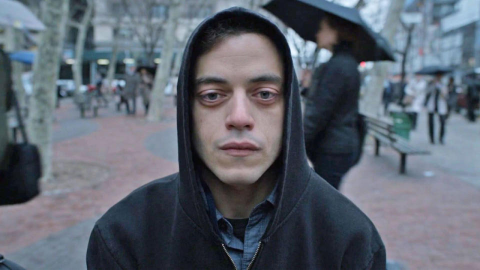 Rami Malek in Mr. Robot.