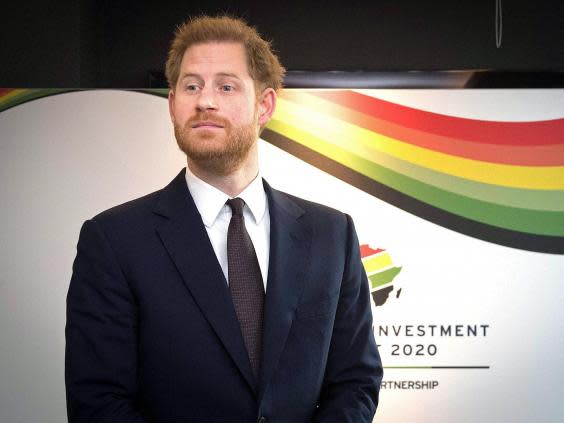 Prince Harry was in attendance at the UK-Africa Investment Summit on Monday (Getty)