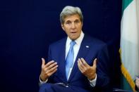 U.S. Secretary of State John Kerry speaks during an event to promote the Science, Technology, Engineering and Math (STEM) educational programe for girls in Abuja, Nigeria August 24, 2016. REUTERS/Afolabi Sotunde