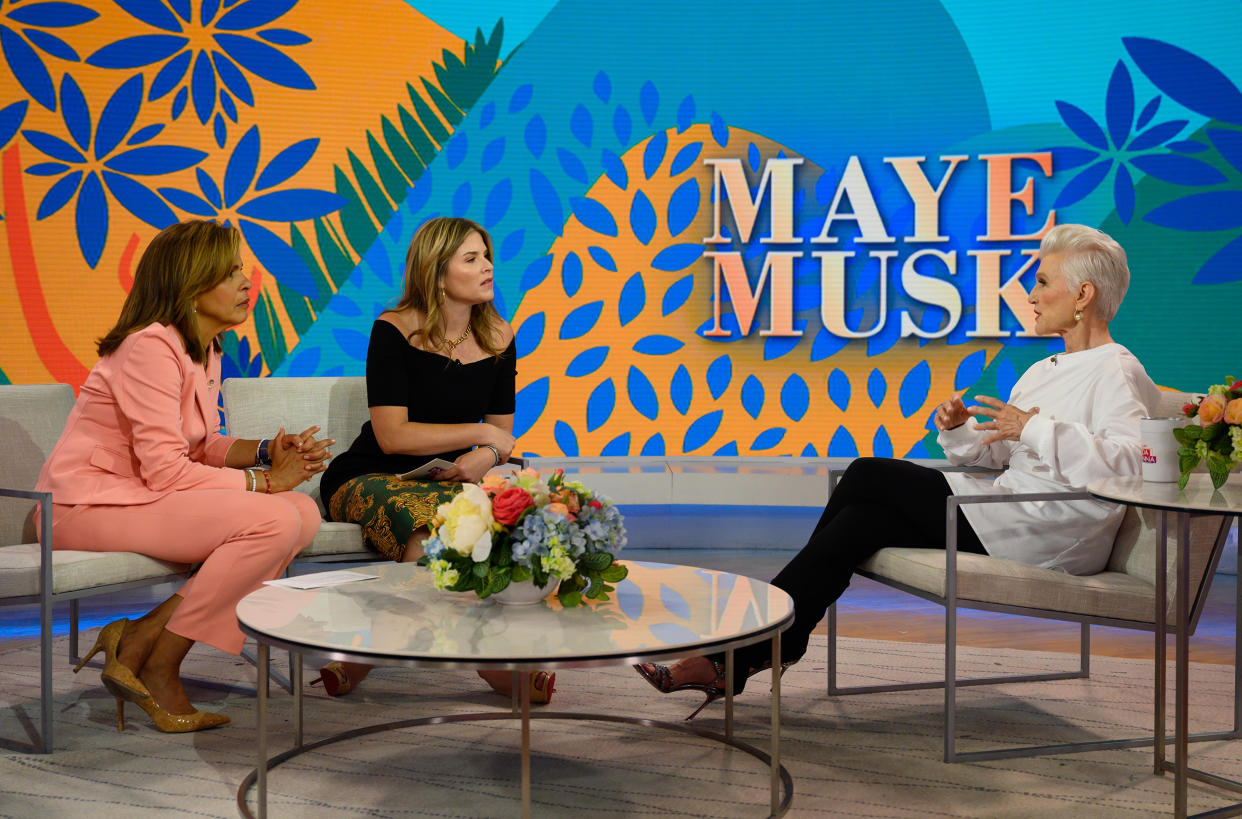 Maye Musk talks about son Elon Musk's business ventures on TODAY With Hoda & Jenna. (Nathan Congleton / TODAY)