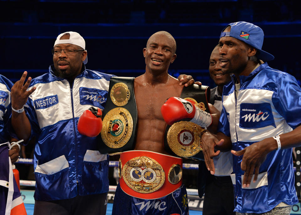 IBF-WBA super lightweight champion Julius Indongo faces Terence Crawford in a unification bout on ESPN on Saturday. (Getty Images)