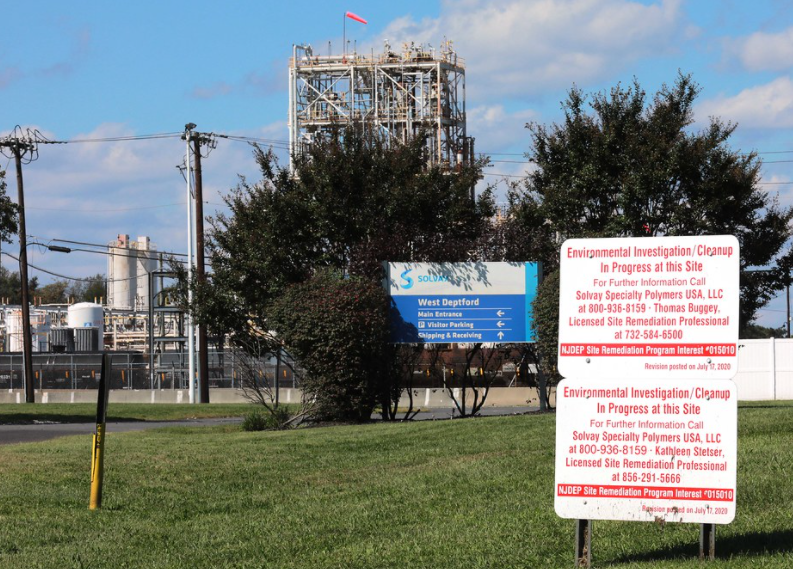 The New Jersey Attorney General's Office has sued Solvay Specialty Chemicals over pollution at its West Deptford plant.