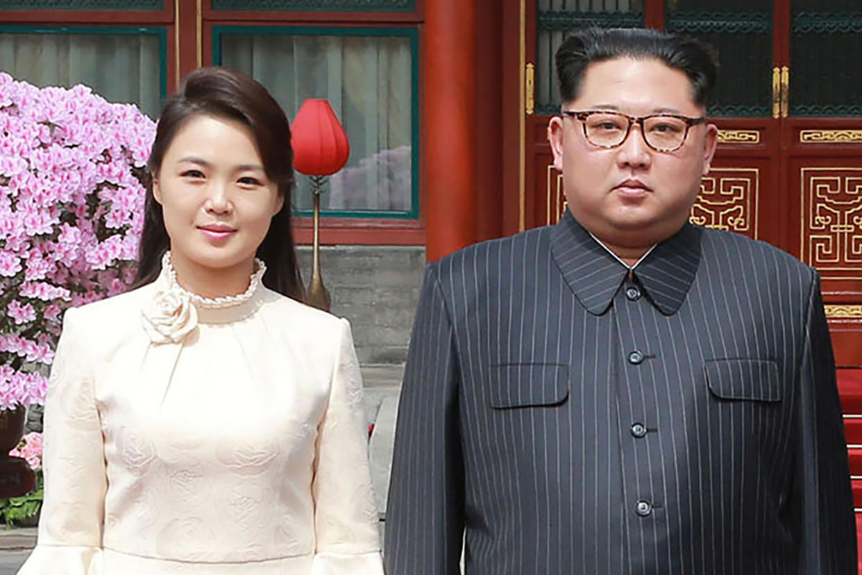 Kim Jong-Un and Ri Sol-Ju (AFP)