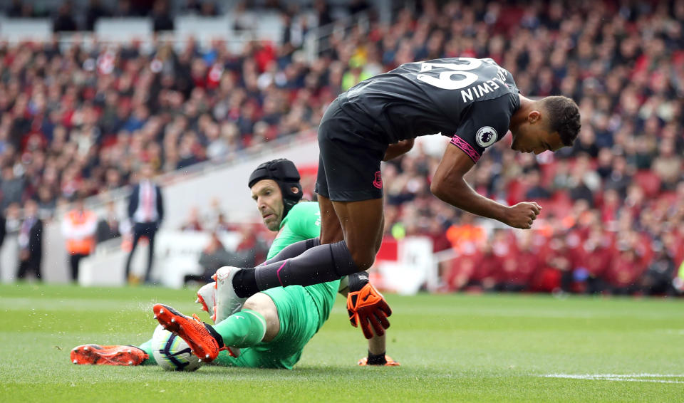 Petr Cech was in fine form in the first half for Arsenal, making a string of superb saves
