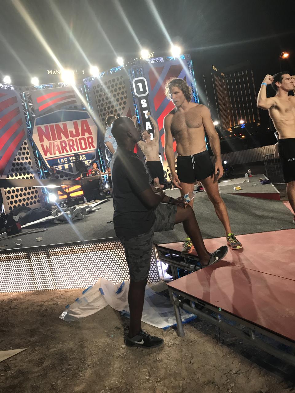 <p>The Man’s got the moves, he’s got the feels, and oh he’s a pretty boss #NinjaWarrior. Nothing like hearing about the course first-hand from our #1 tester @IslandNinja — @akbar_gbaja </p>