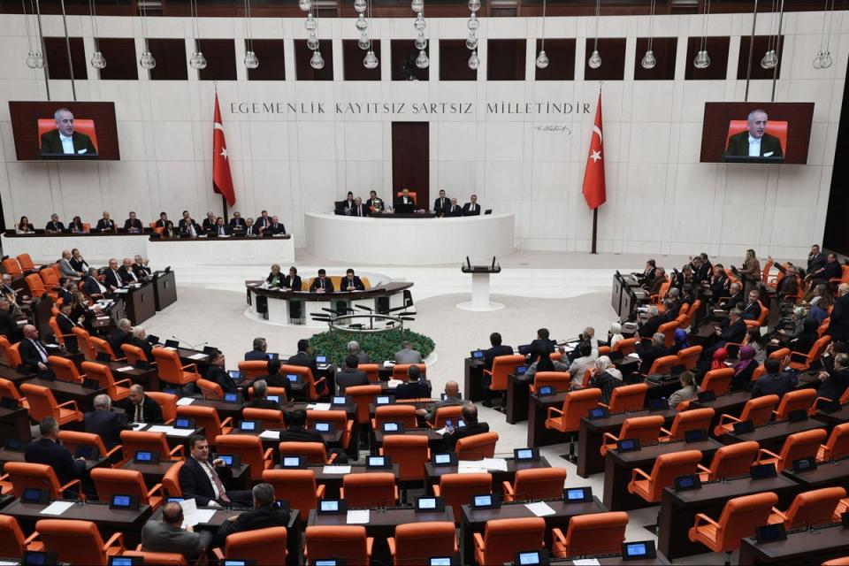 The Turkish parliament votes to approve Finland’s application to join NATO (AFP via Getty Images)