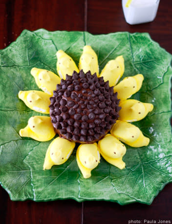 Peeps Sunflower Cake