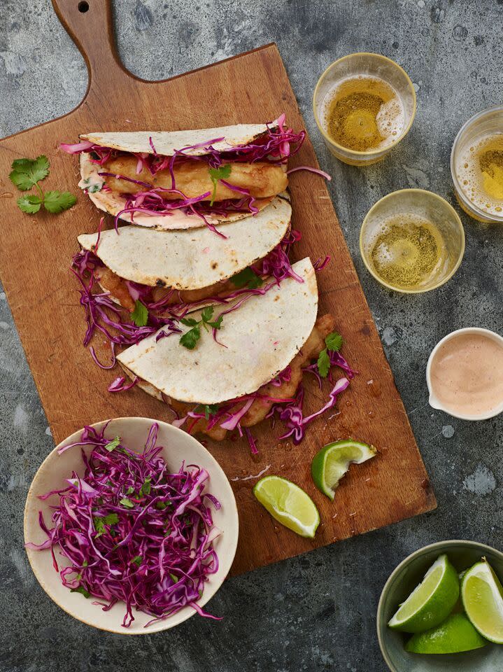 <p>Take a drive along Mexico’s Baja California coast and you’ll likely come across multiple carts serving fresh fish tacos. Whether you get them fried or grilled, the flaky white fish is typically topped with shredded cabbage, pico de gallo, or sour cream. Perfect for eating beachside!</p><p><strong>Get the recipe at <a href="https://www.onceuponachef.com/recipes/baja-fish-tacos.html" rel="nofollow noopener" target="_blank" data-ylk="slk:Once Upon a Chef;elm:context_link;itc:0;sec:content-canvas" class="link ">Once Upon a Chef</a>.</strong></p><p><strong><a class="link " href="https://go.redirectingat.com?id=74968X1596630&url=https%3A%2F%2Fwww.walmart.com%2Fsearch%2F%3Fquery%3Ddeep%2Bfry%2Bthermometer&sref=https%3A%2F%2Fwww.thepioneerwoman.com%2Ffood-cooking%2Fmeals-menus%2Fg36008054%2Ftypes-of-tacos%2F" rel="nofollow noopener" target="_blank" data-ylk="slk:SHOP DEEP FRY THERMOMETERS;elm:context_link;itc:0;sec:content-canvas">SHOP DEEP FRY THERMOMETERS</a><br></strong></p>