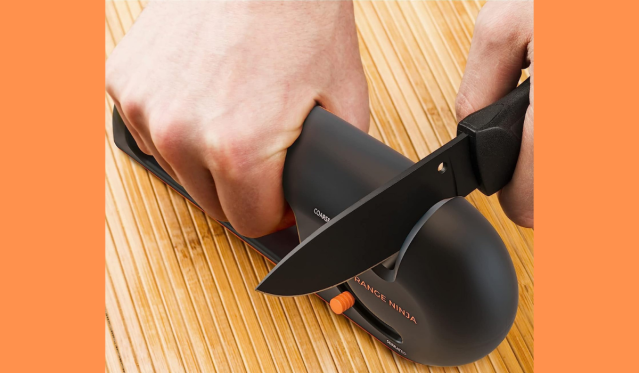 Sharp Pebble Orange Ninja 4-Stage Knife Sharpener - Manual Knife