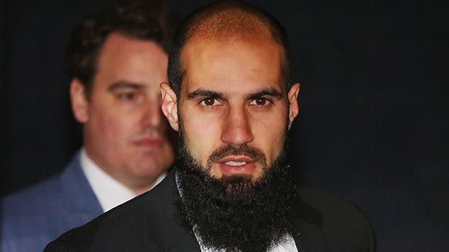 Houli appears at the appeals trial. Pic: Getty