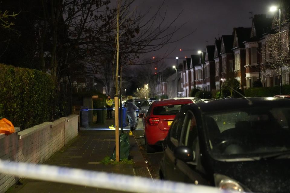 The scene in Clapham as police carry out their search (PA Wire)