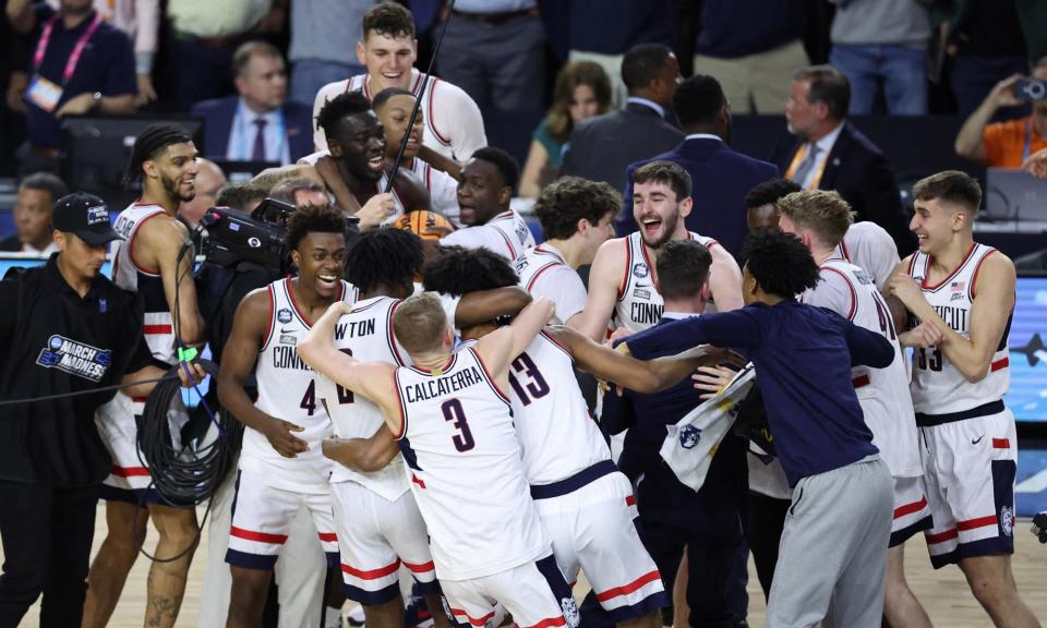 <span>The Connecticut Huskies won the men’s NCAA Tournament in 2023 and are looking to repeat this year. </span><span>Photograph: Troy Taormina/USA Today Sports</span>