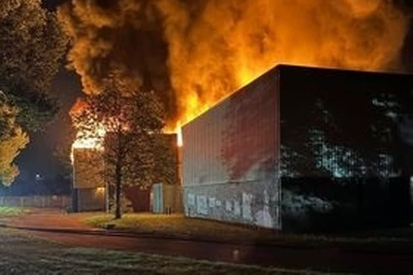 Fire erupts from Clarendon Leisure Centre in Salford