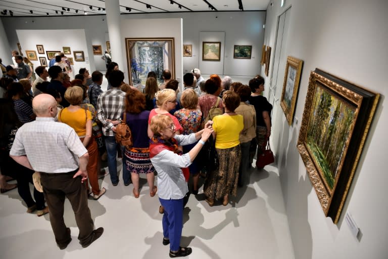 The private museum features a permanent exhibition of some 70 works by Russian artists of the late 19th and early 20th centuries including Konstantin Korovin, Valentin Serov and Pyotr Konchalovsky